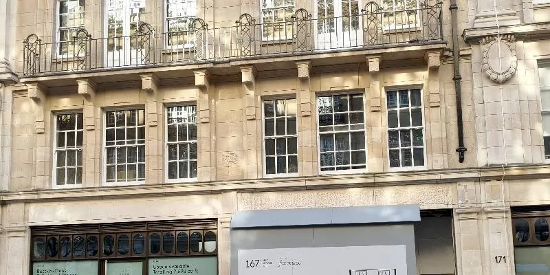 The building's entrance and frontage.