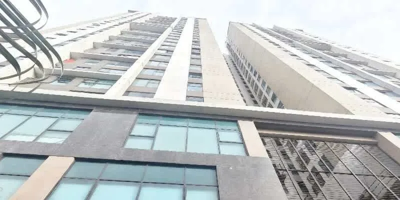 Inside the building.