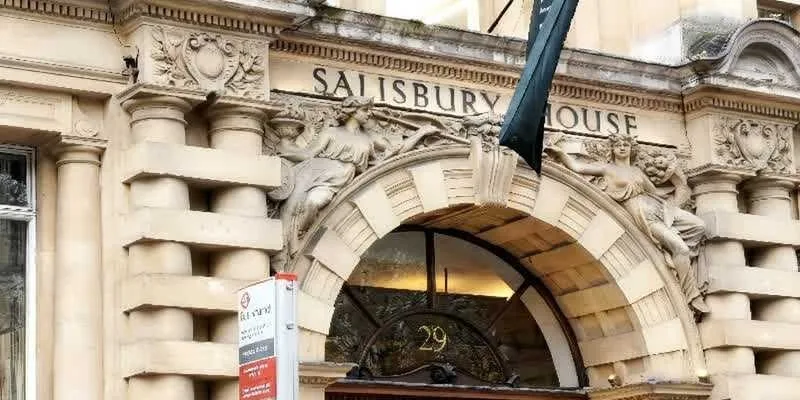 The building's entrance and frontage.