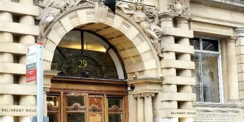 The building's entrance and frontage.