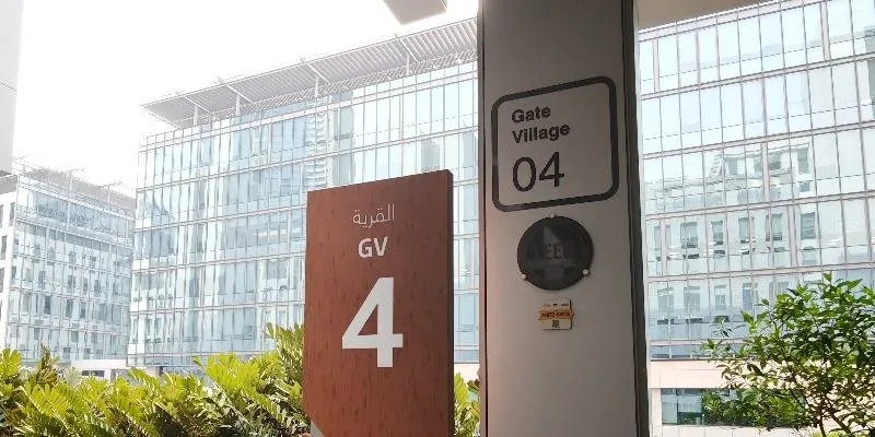 Inside the building.