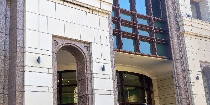 The building's entrance and frontage.
