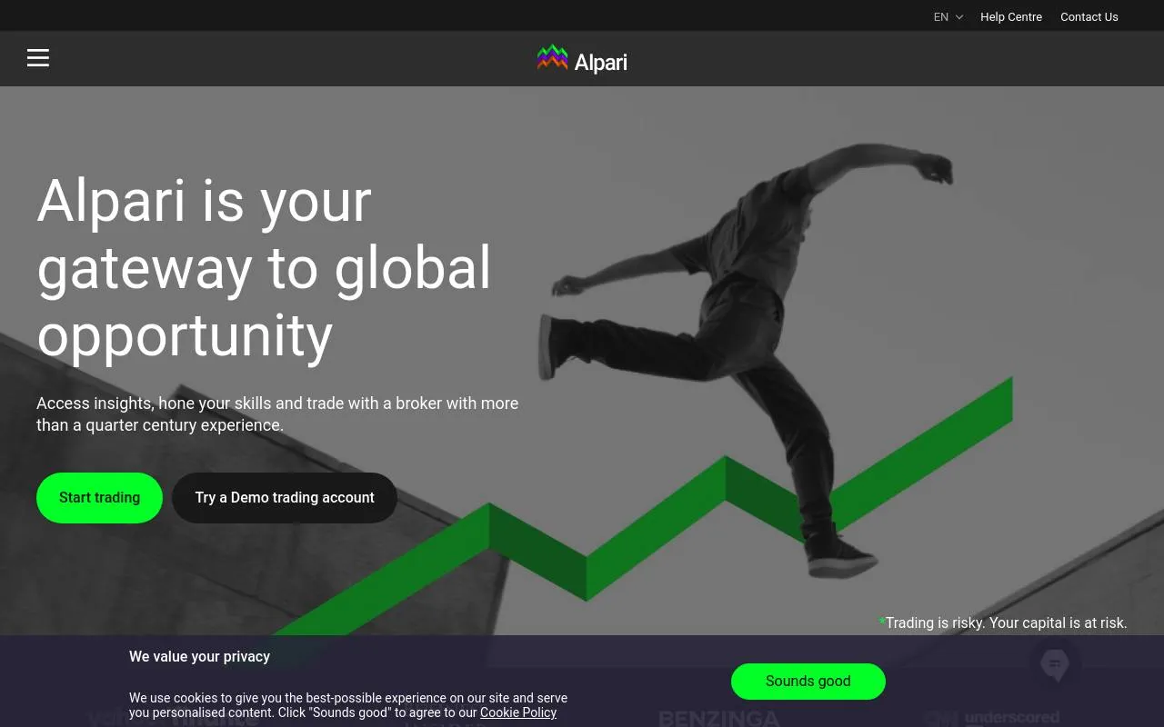 Alpari homepage