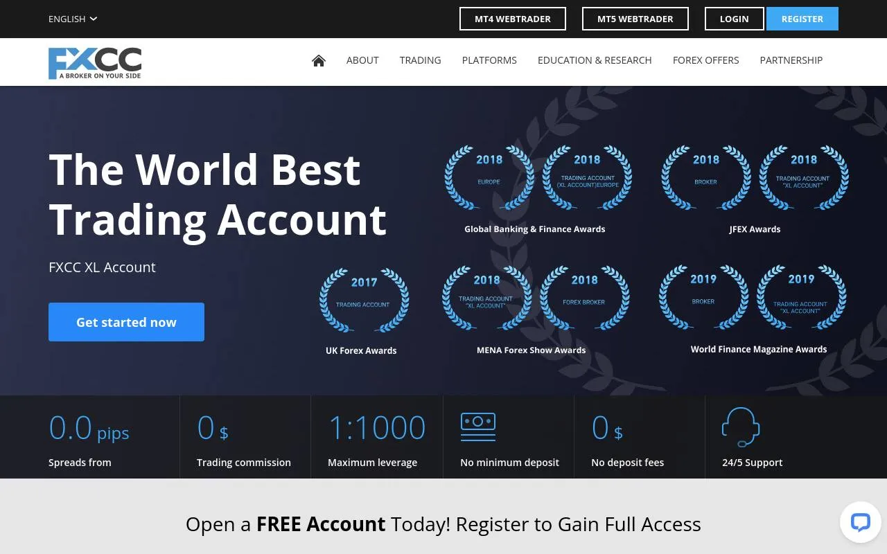 FXCC homepage