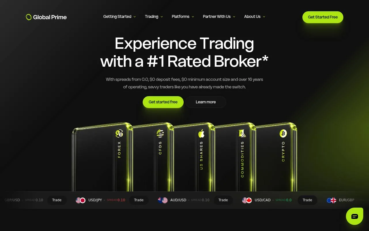 Global Prime homepage