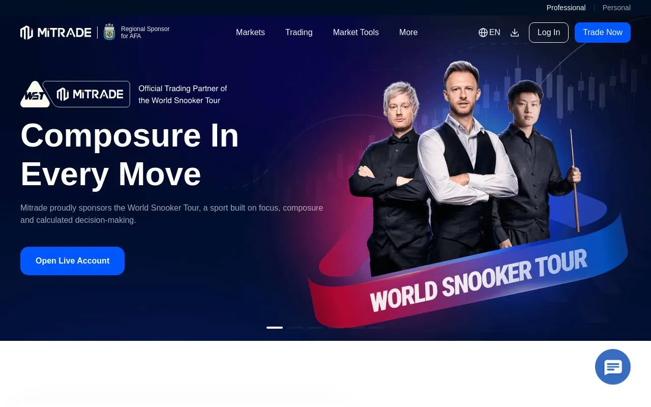 Mitrade homepage