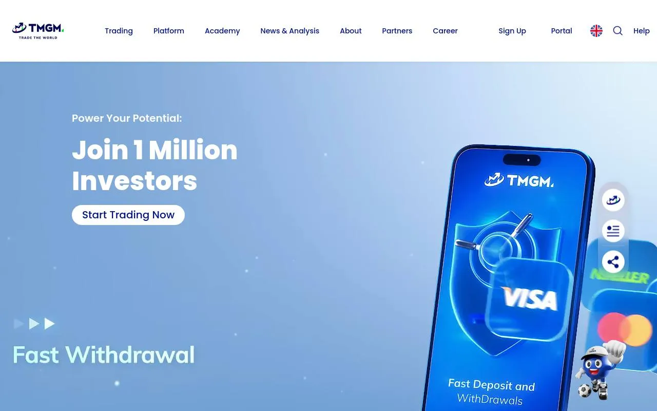 TMGM homepage