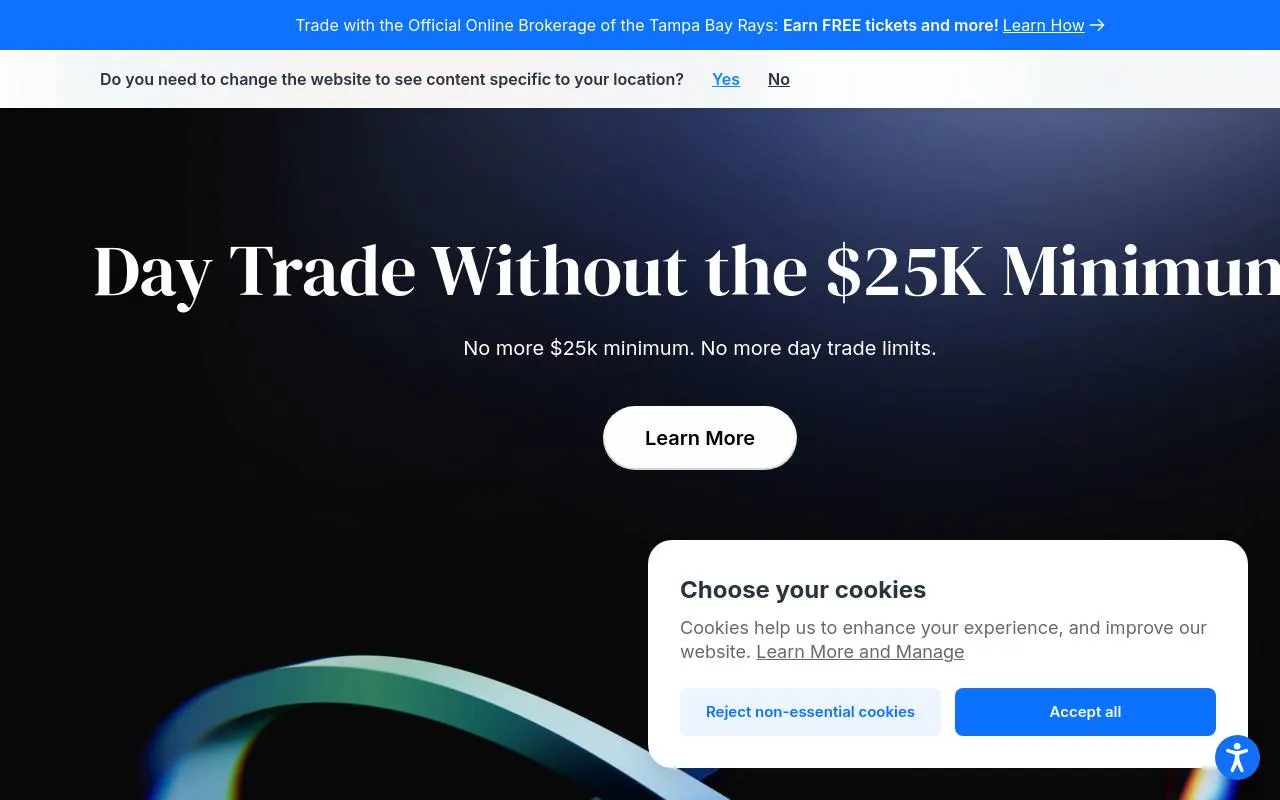 Webull homepage