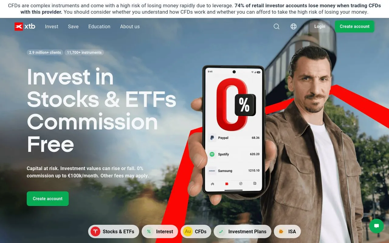 XTB homepage
