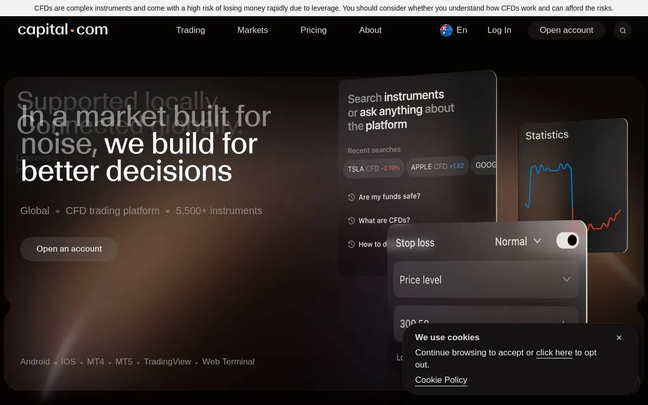 Capital.com homepage