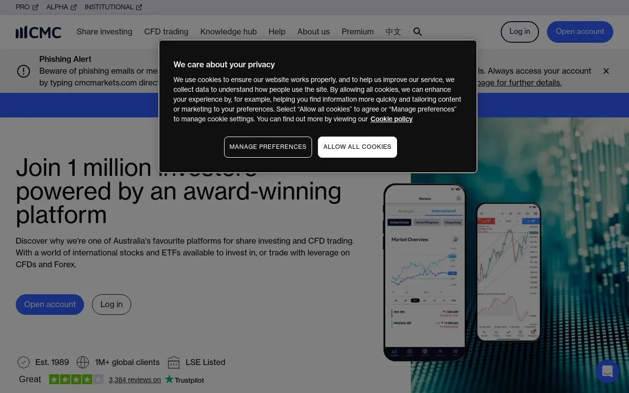 CMC Markets homepage