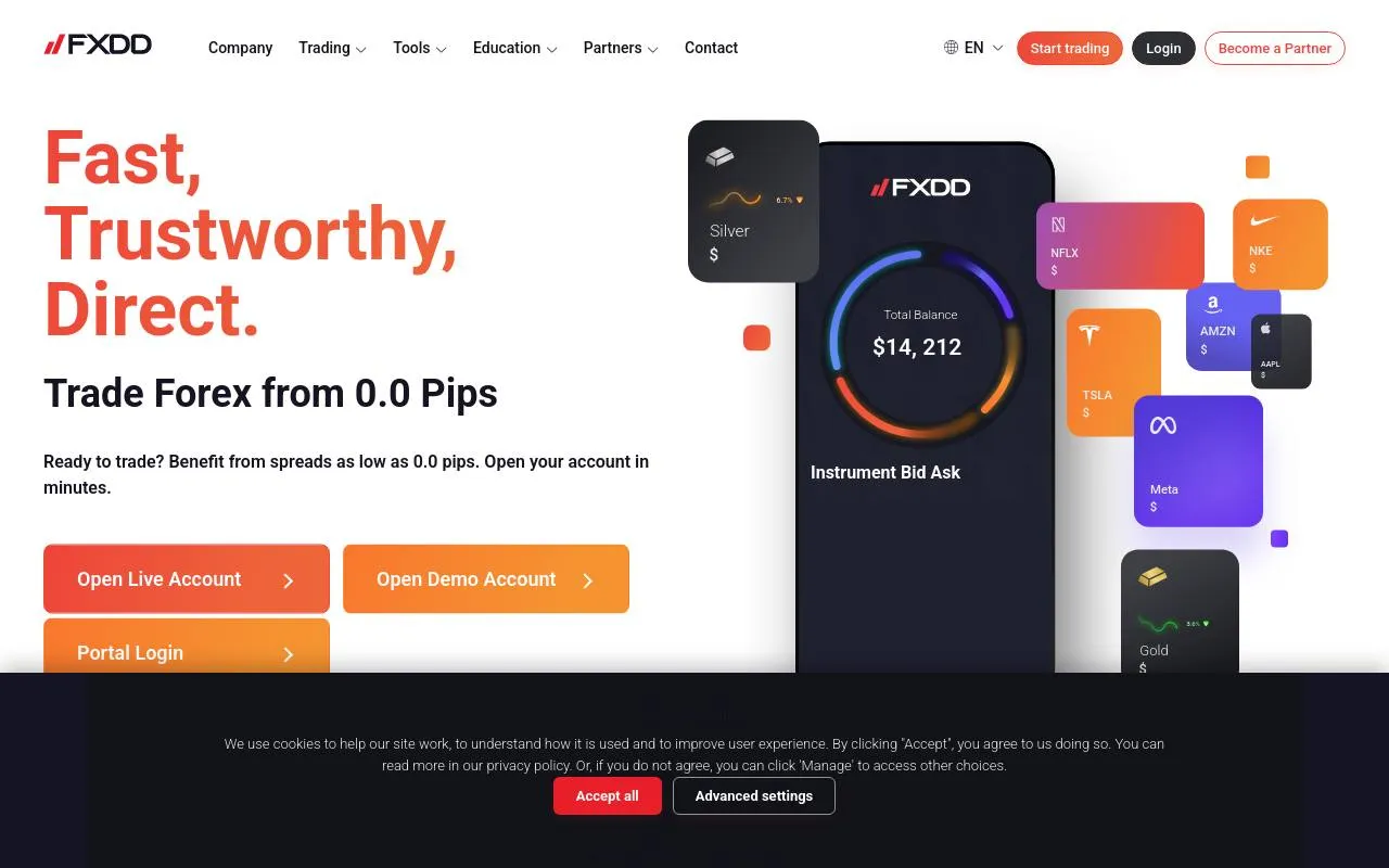 FXDD homepage