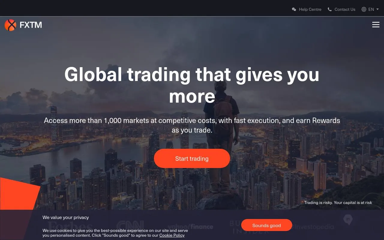 FXTM homepage