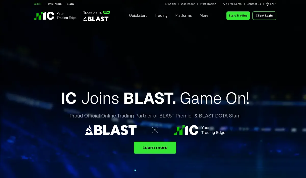 IC Markets homepage