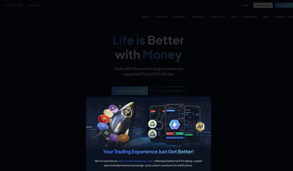 MultiBank Group homepage