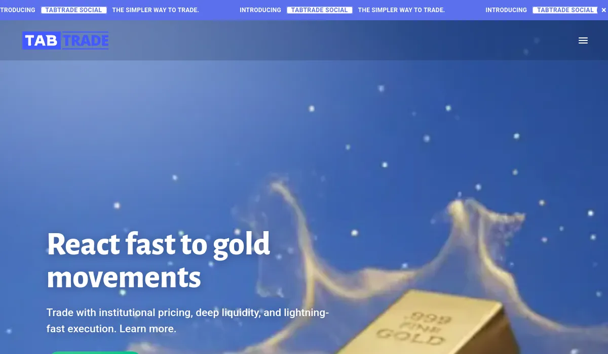 TabTrade homepage